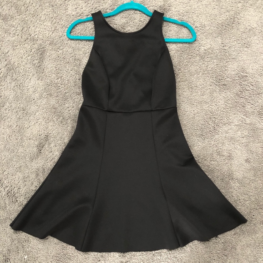 Black backless dress